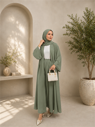 Zilan abaya yeşil 