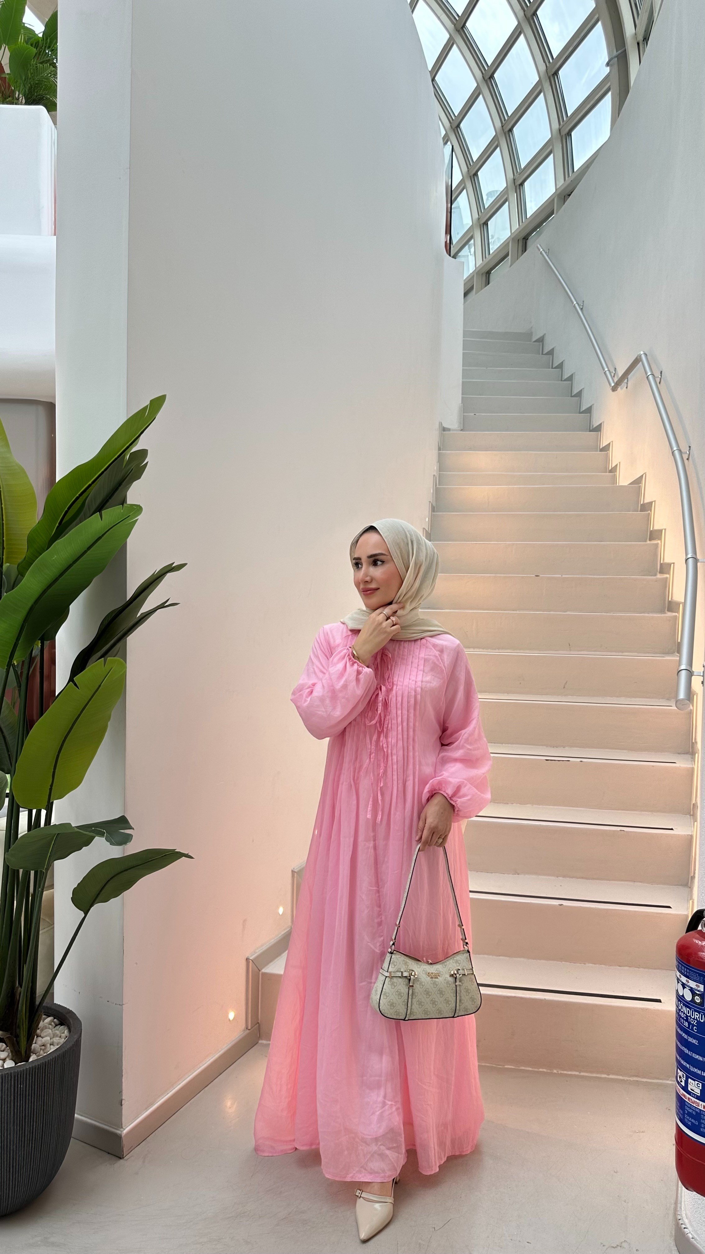 Alaçatı elbise pembe 