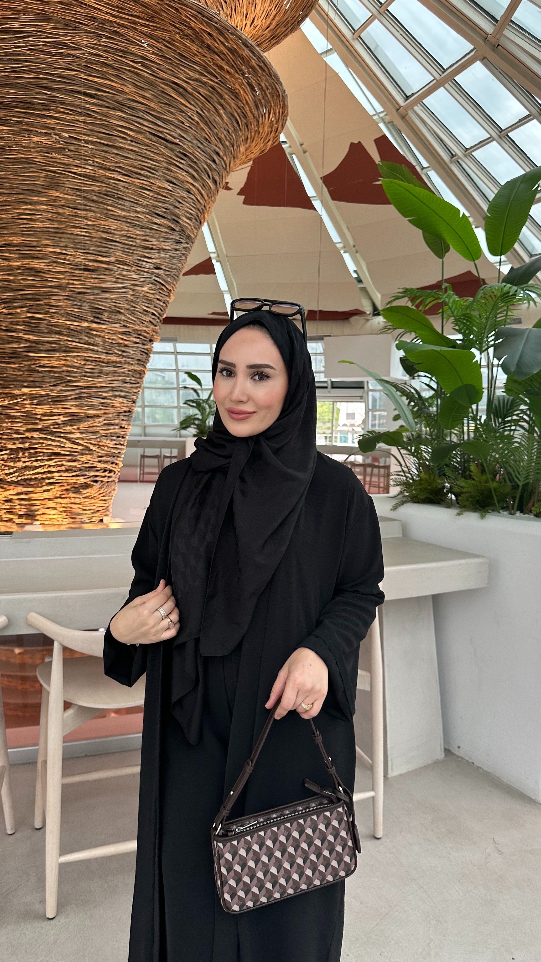 Ferah abaya takım siyah 