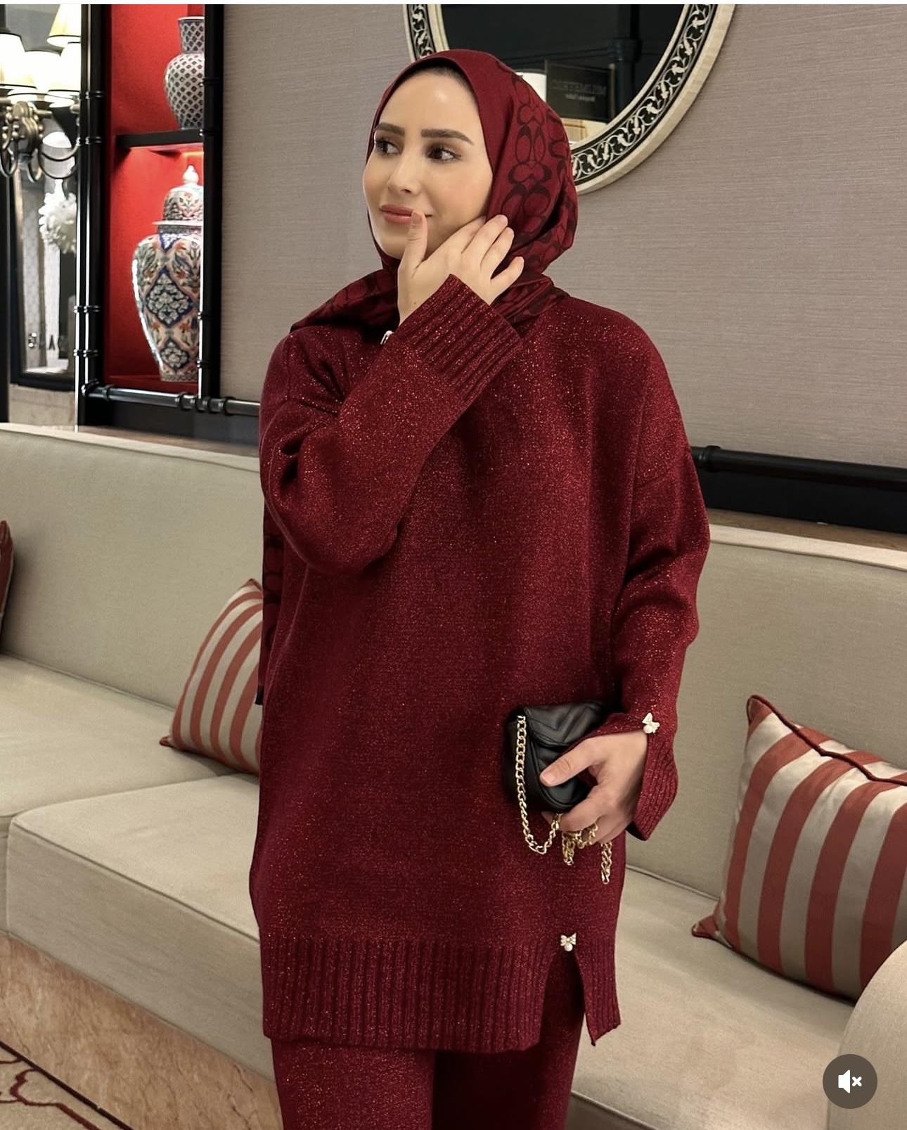 Marina triko takım bordo 