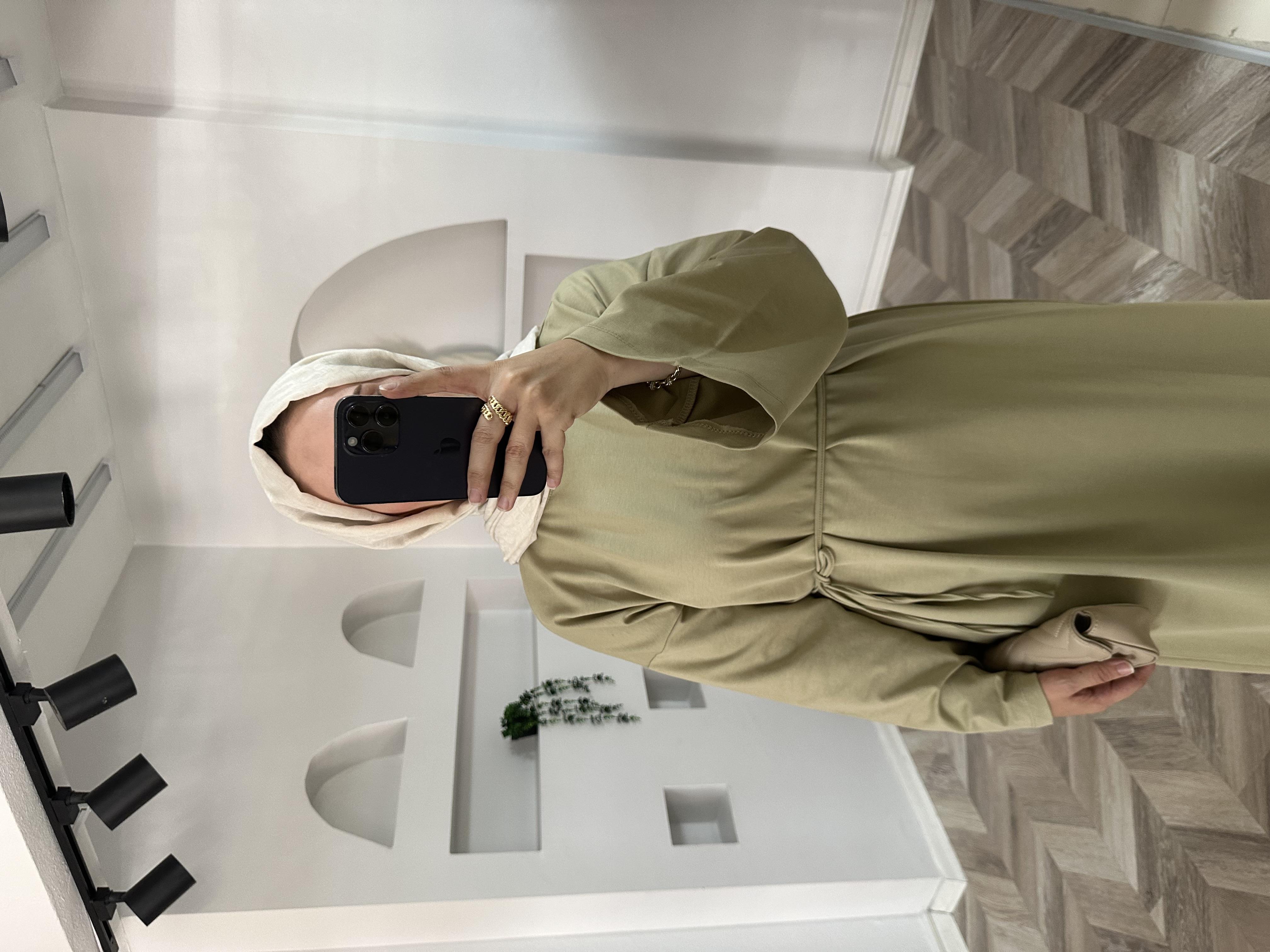 Moda elbise Çağla yeşil