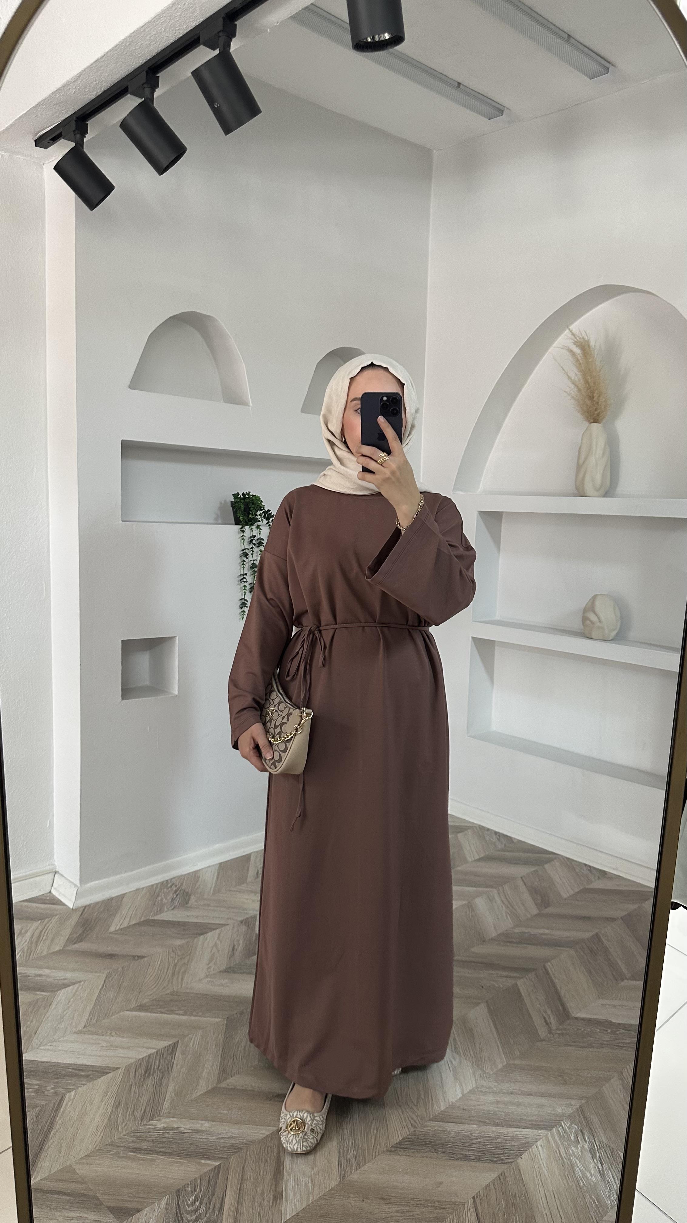 Moda elbise kahve 