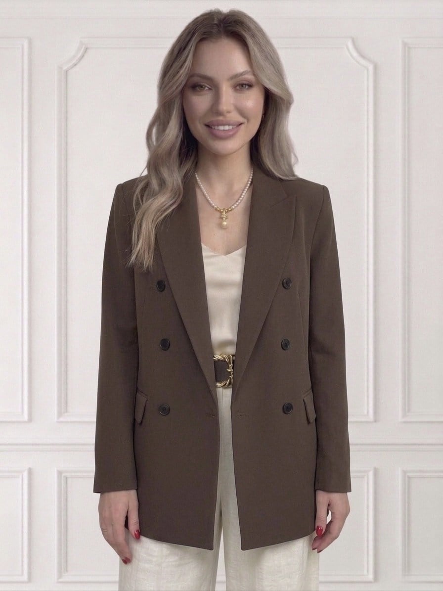 KAHVERENGİ PREMİUM BLAZER CEKET