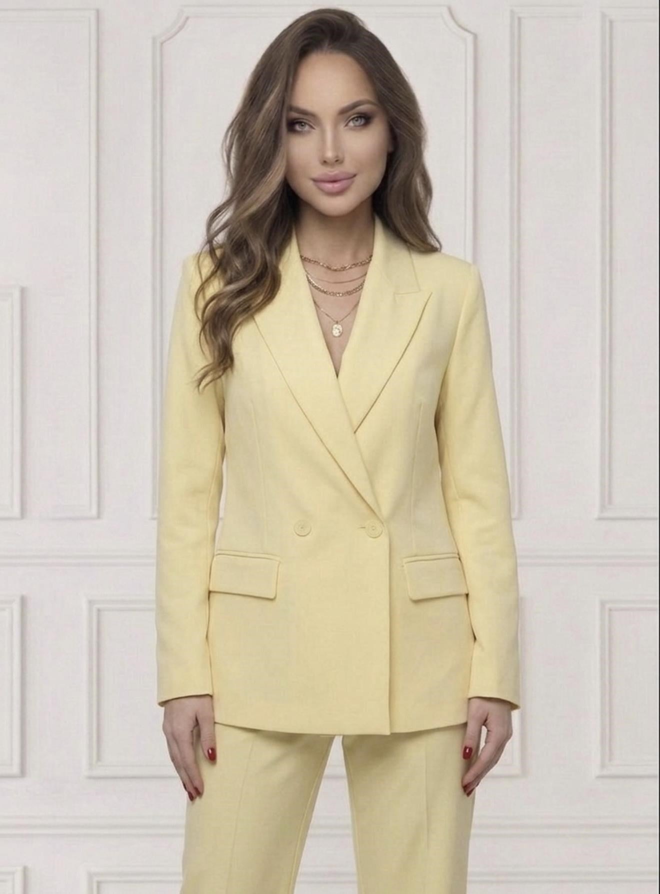PREMİUM SARI  BLAZER CEKET