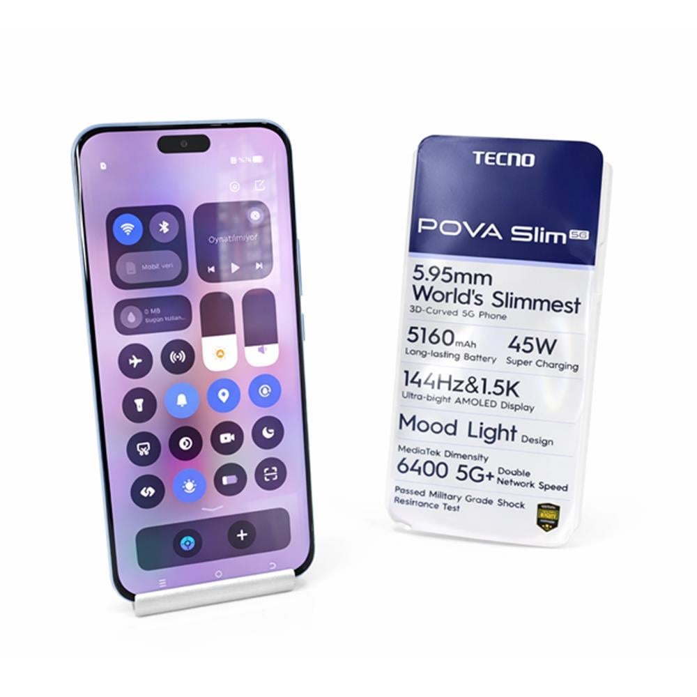 Tecno Pova Slim 5G 256 GB 8 GB Ram Mavi İthalatçı Garantili