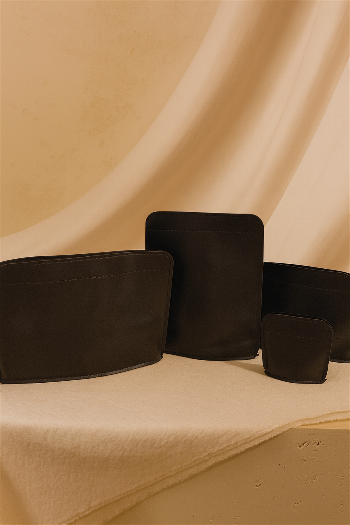 Suni Deri Ofis Seti Gri