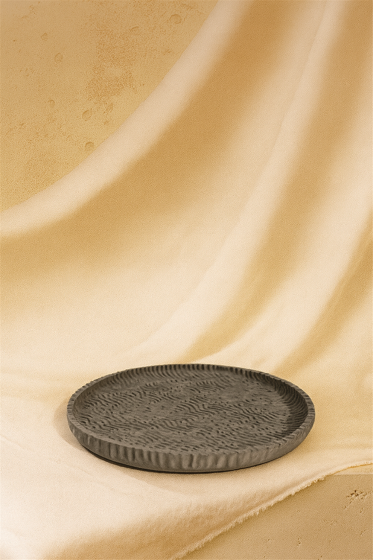 Yuvarlak Tepsi Gri Büyük