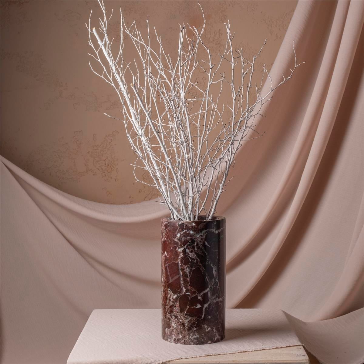 Vişne Çürüğü Mermer Uzun Vazo