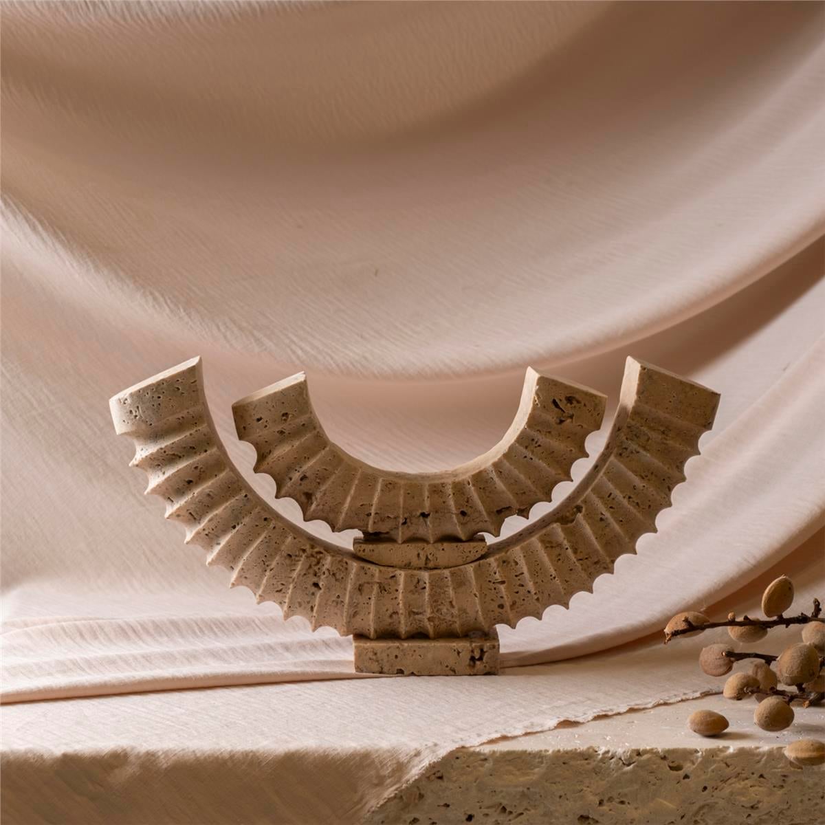 Traverten Kemik Obje 