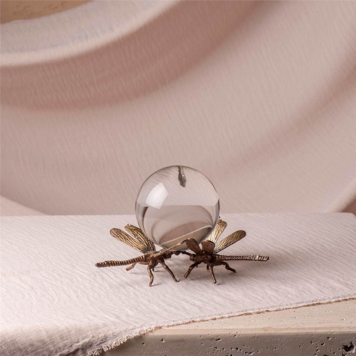 Eskitme Yusufçuk Figürlü Kristal Top