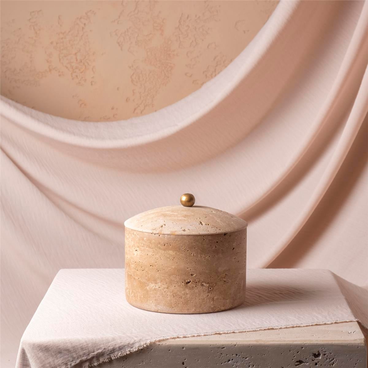 Traverten Soyut Dekoratif Kutu