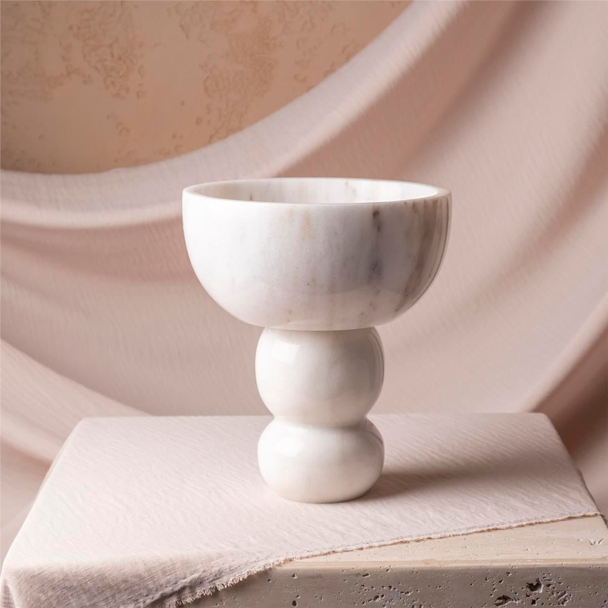 Leylak Mermer Bombeli Kase