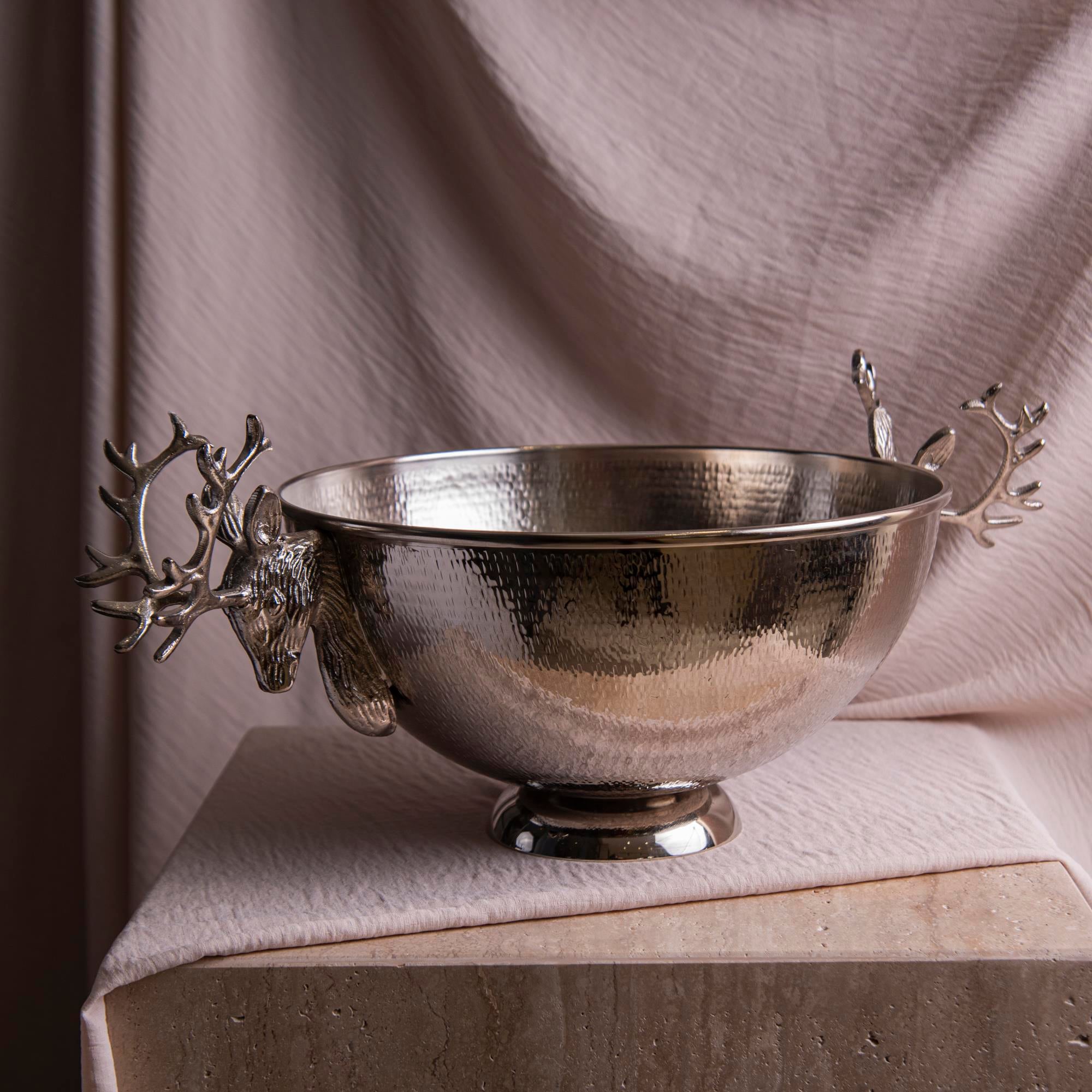 Geyik Kulplu Şampanya Kovası