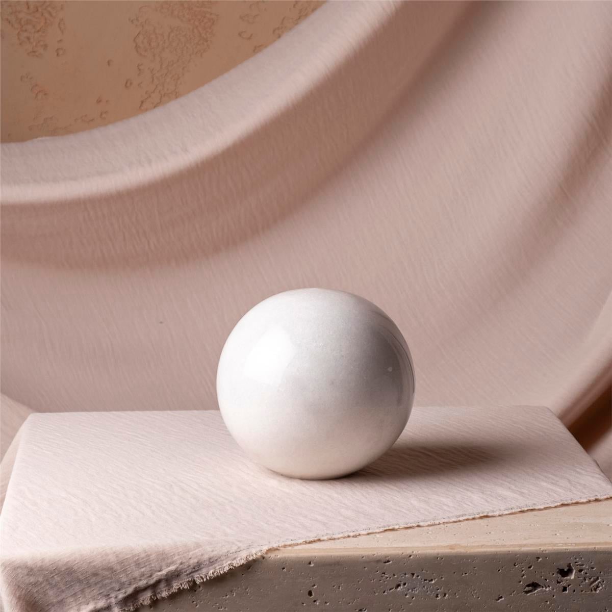 15 Cm Beyaz Mermer Top