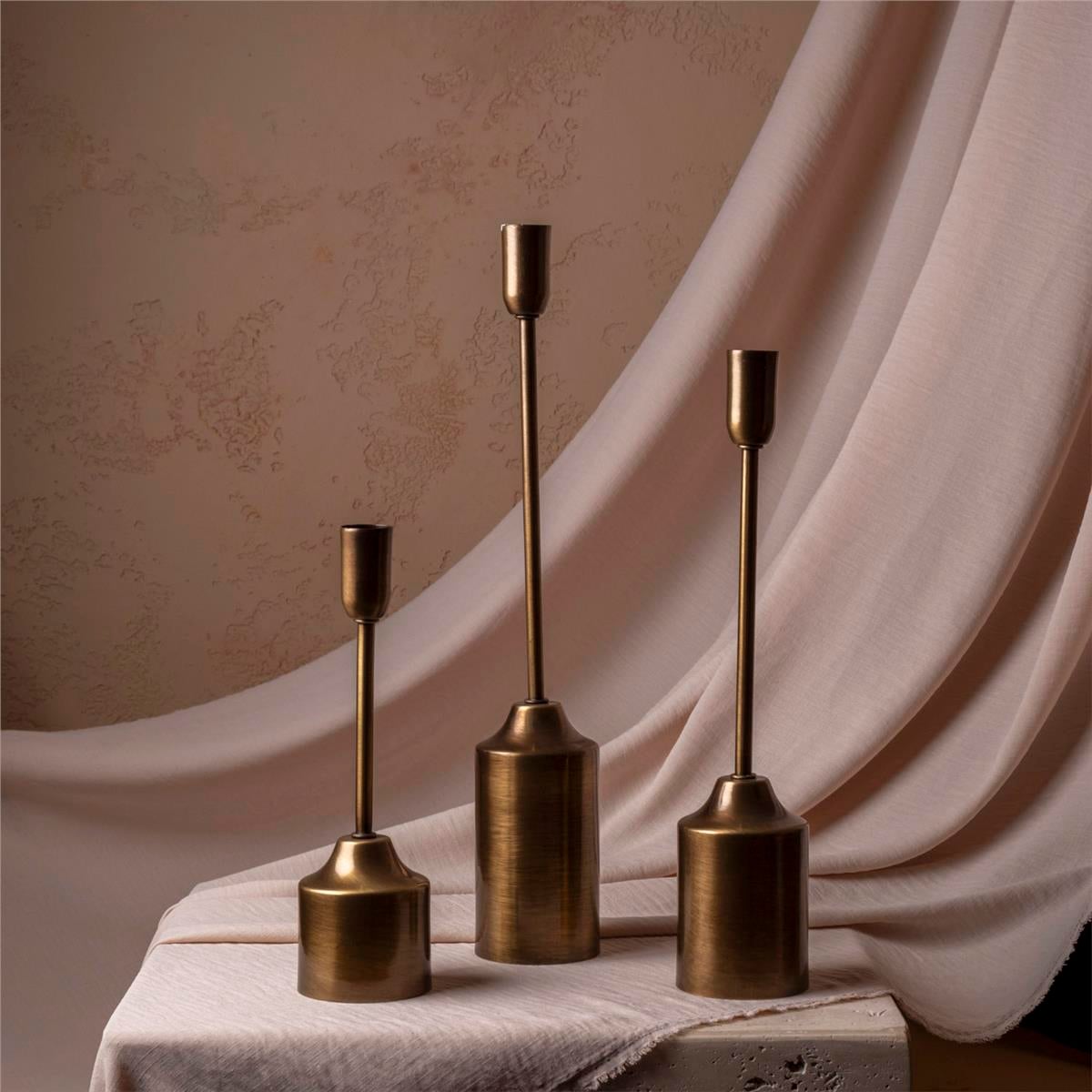 Kalın Gövdeli Eskitme Şamdan