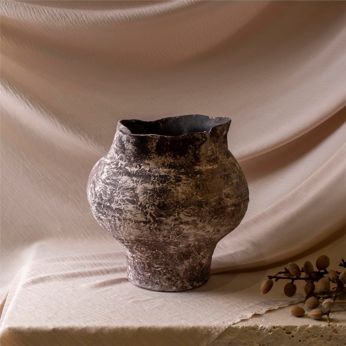 Çok Renkli Ağzı Yamuk Vazo