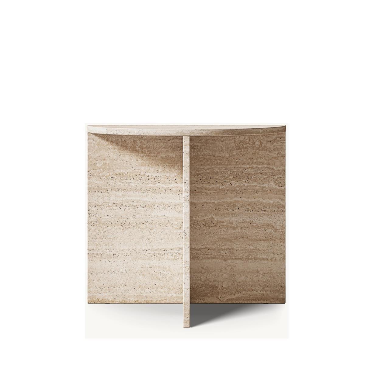 VİTO STONE DEMİLUNE SEHPA 45X25 CM