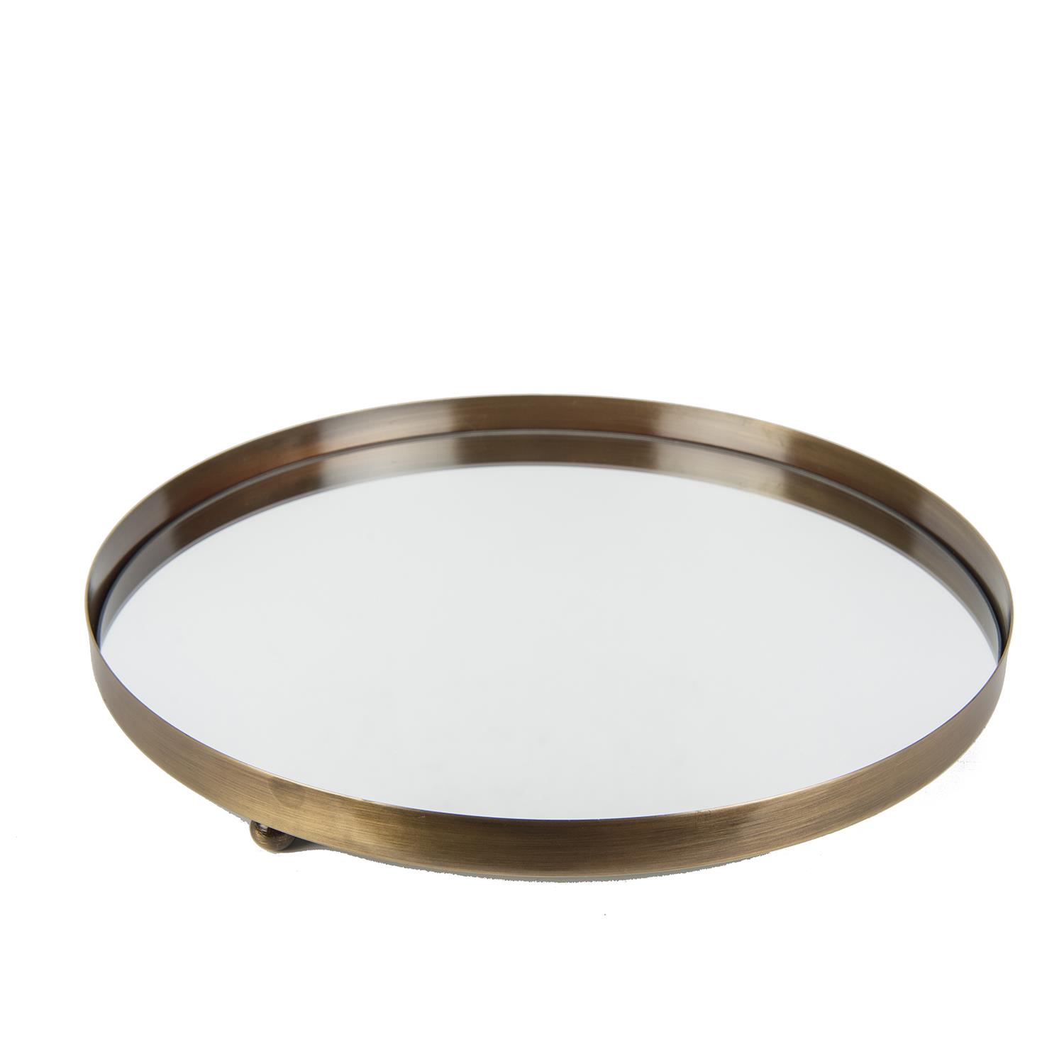 Aynalı Eskitme Tepsi 30 Cm