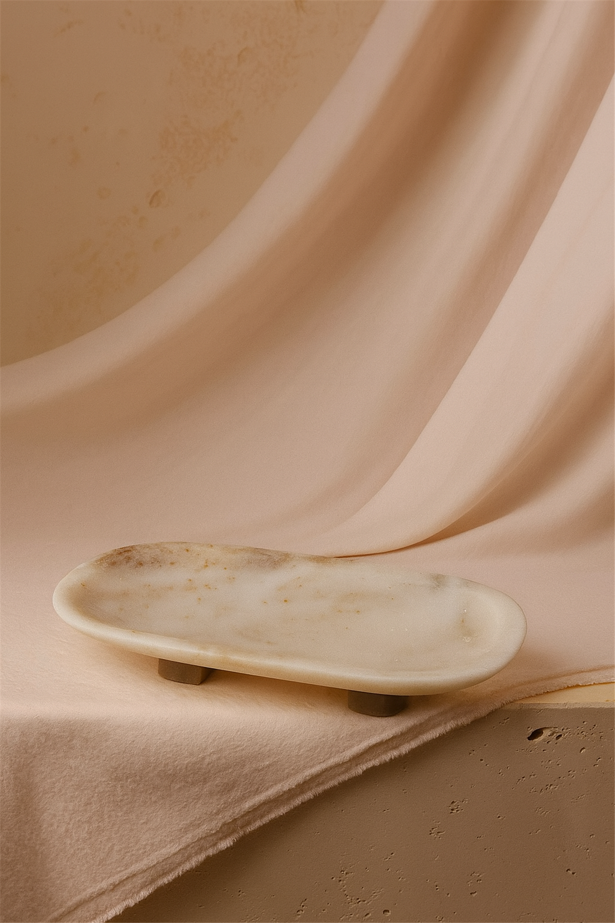 Masal Mermer Orta Boy Servis Tabağı Afyon Şekeri