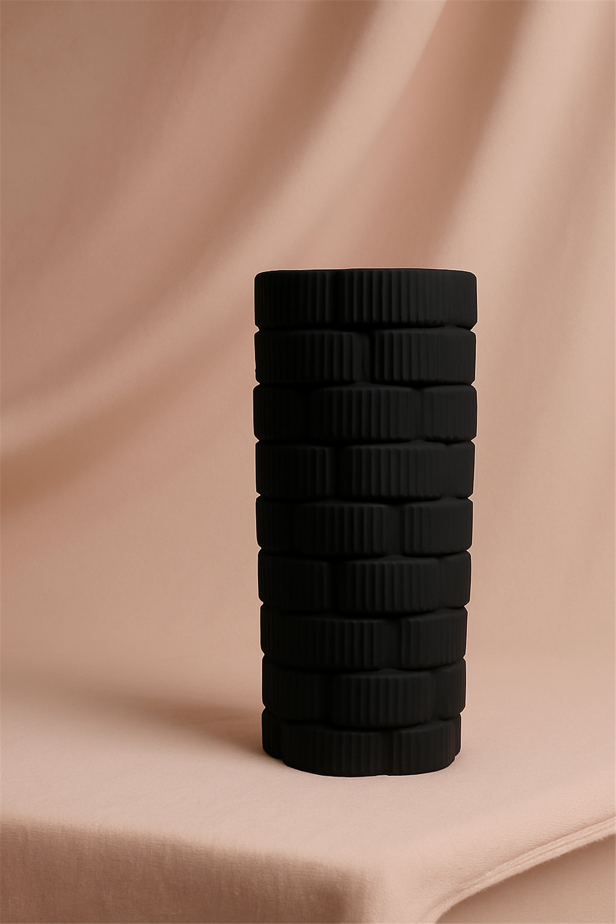 Siyah 3Lü Kütük Vazo