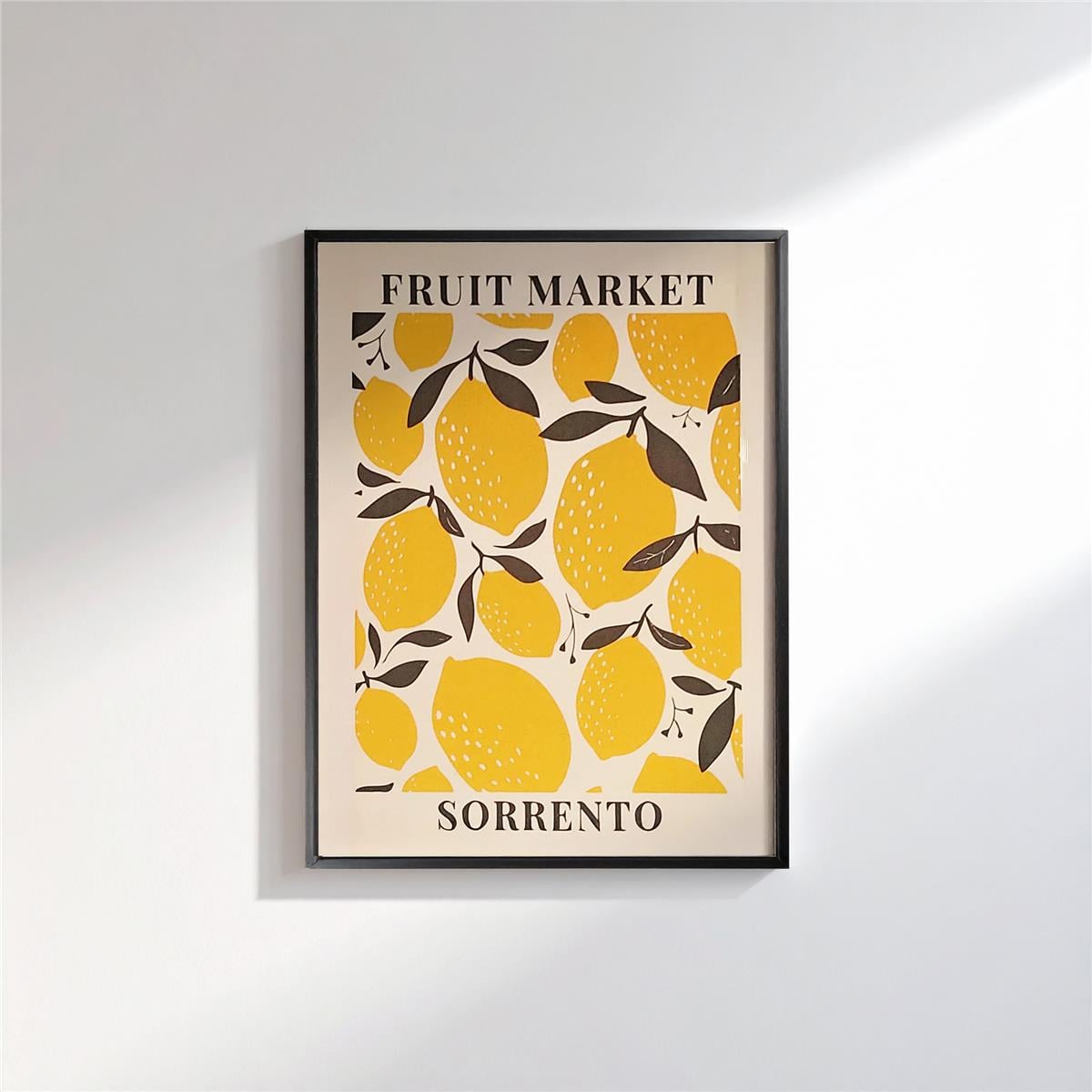 Sorrento Fruit Market 50x70 Cm Tablo Beyaz