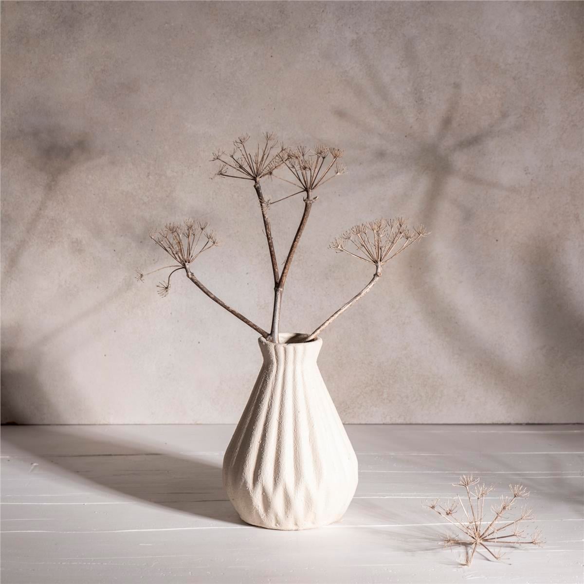 Seramik Pear Vazo Beyaz