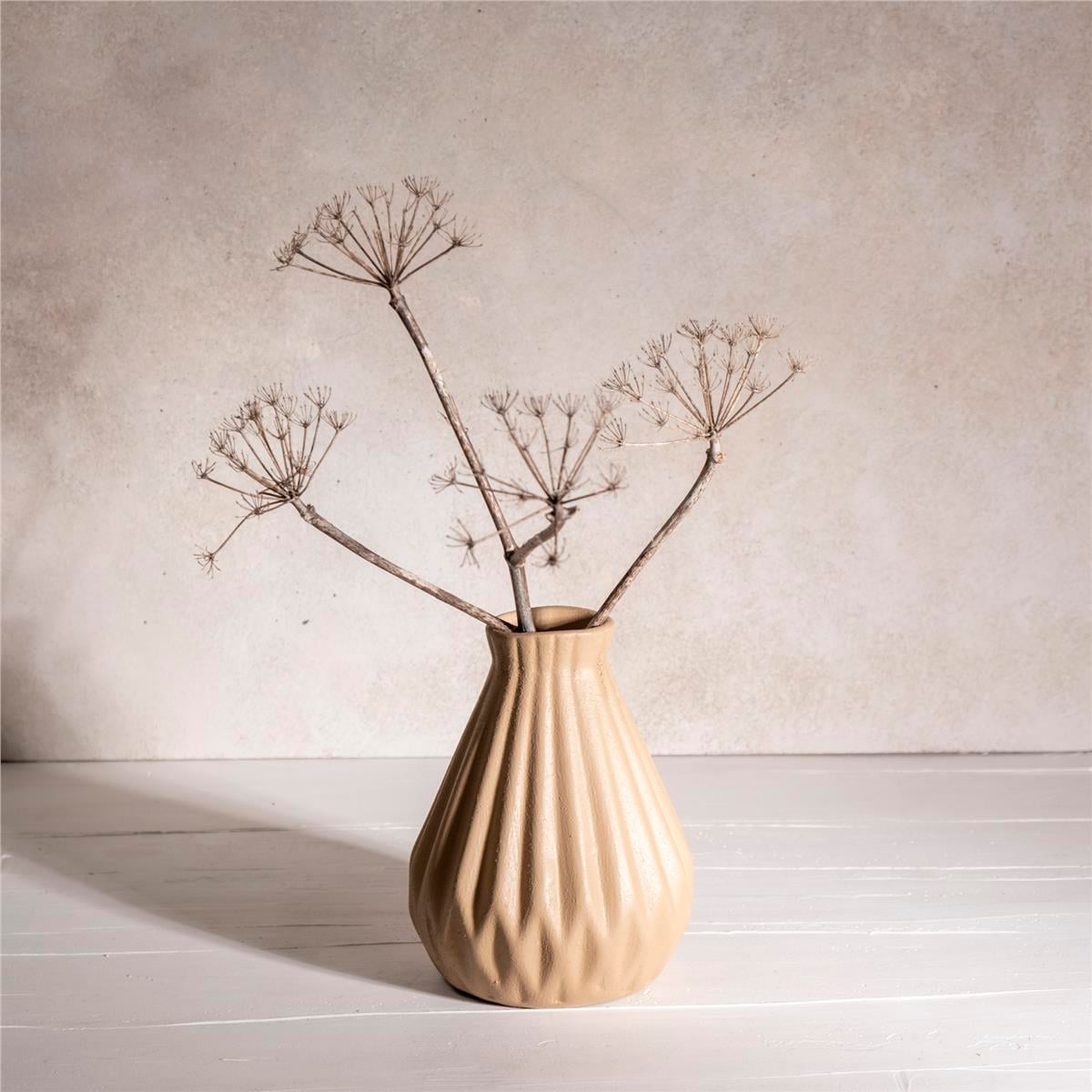 Seramik Pear Vazo Kahverengi