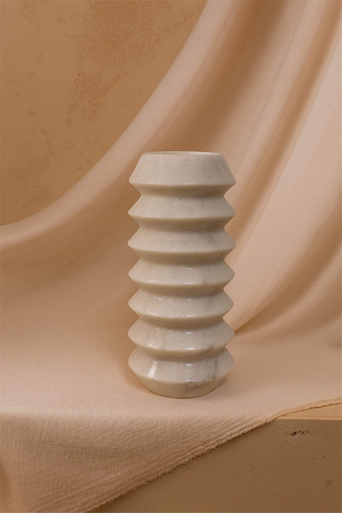 Honlu Mermer Circle Vazo Büyük