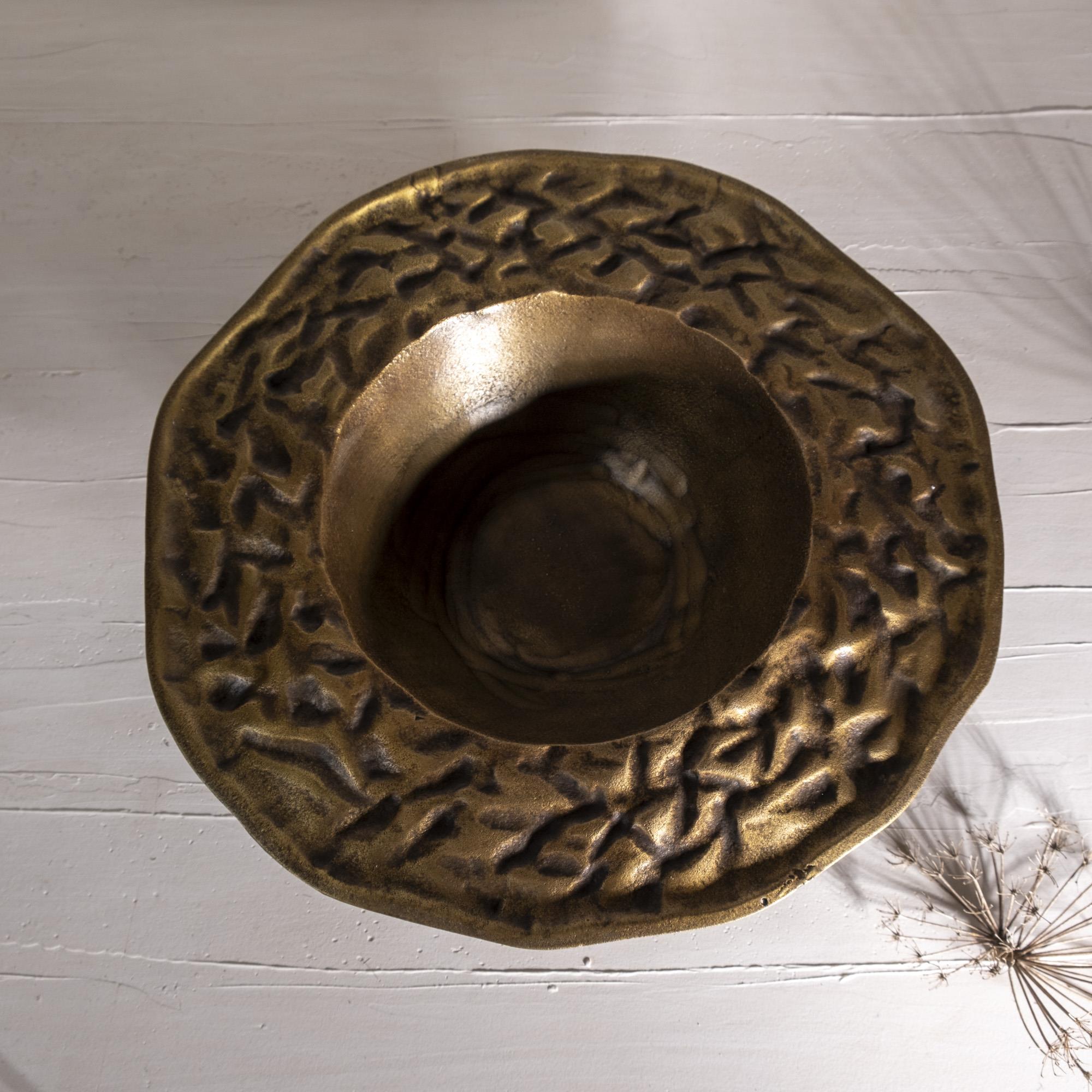 Dövmeli Oyuklu Eskitme Kase