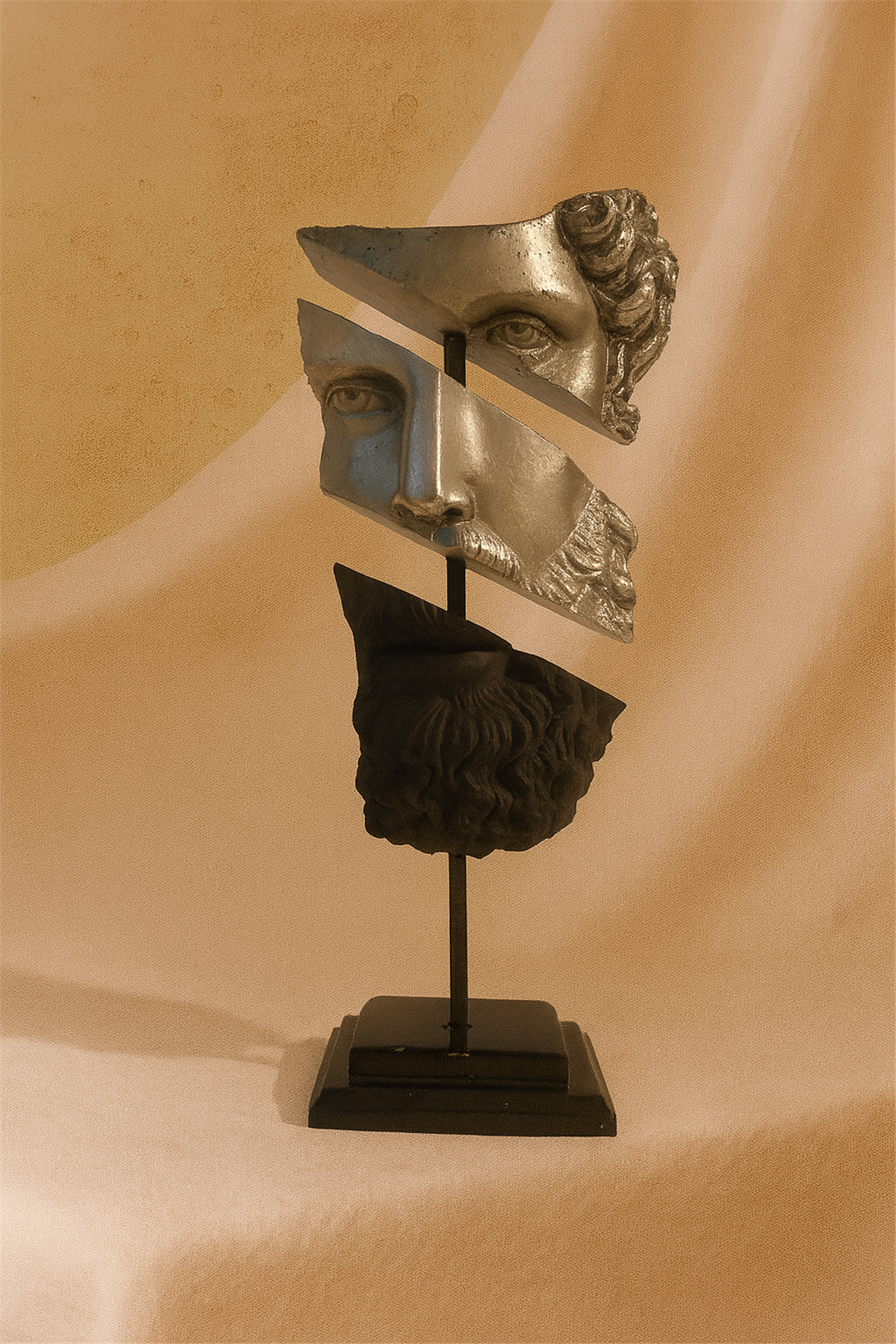 3 Renkli Yüz Adam Obje