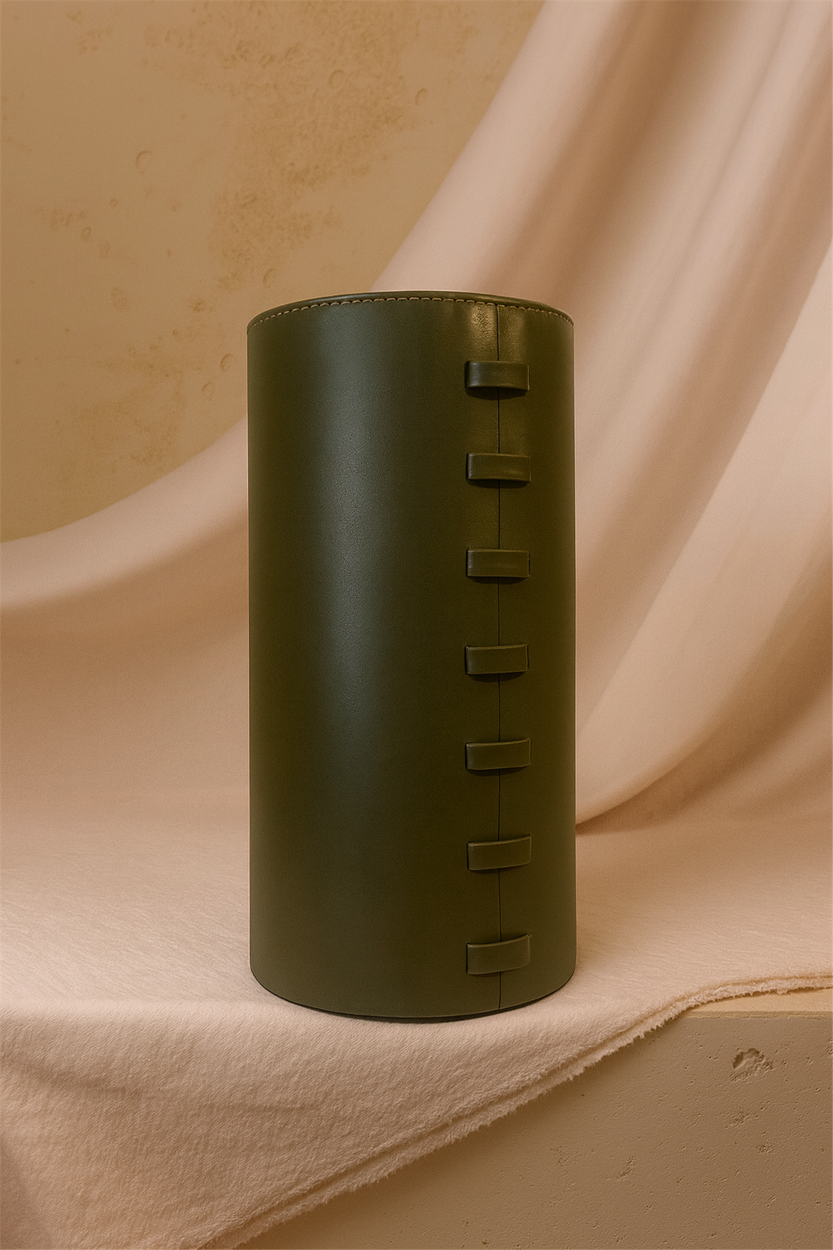 Yeşil Deri Vazo Büyük