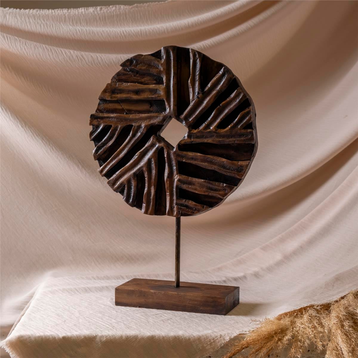 Ahşap Patine  Yelpaze Obje