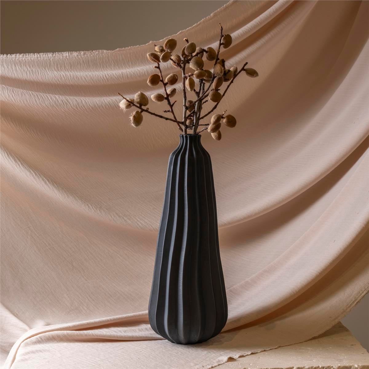 Siyah  Tsunami Vazo Büyük