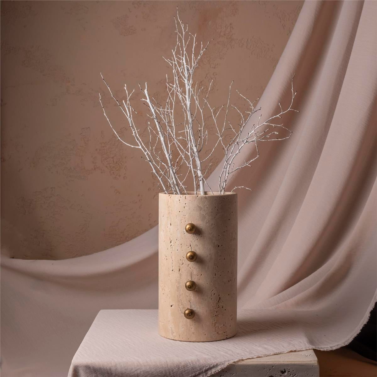 Traverten  Dekoratif Vazo M