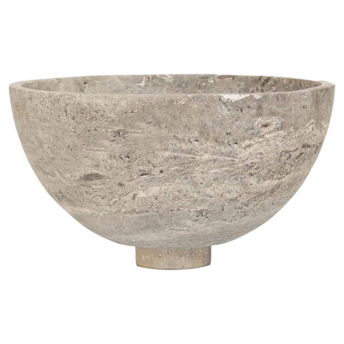 Gümüş Traverten Meyve Kasesi