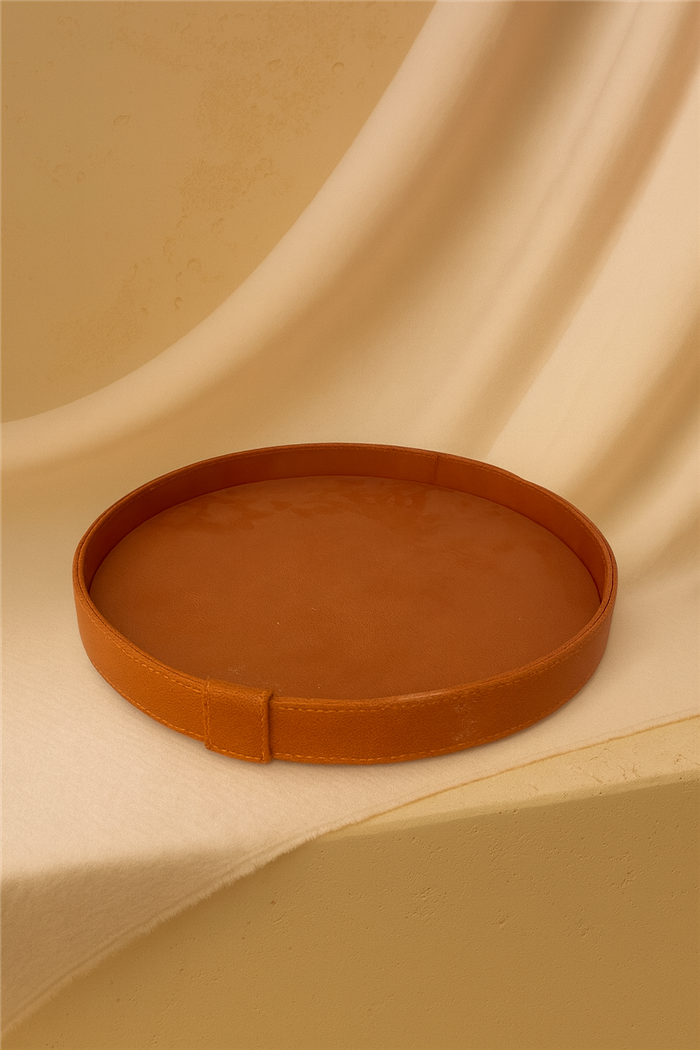 Taba Renk Oval Tepsi