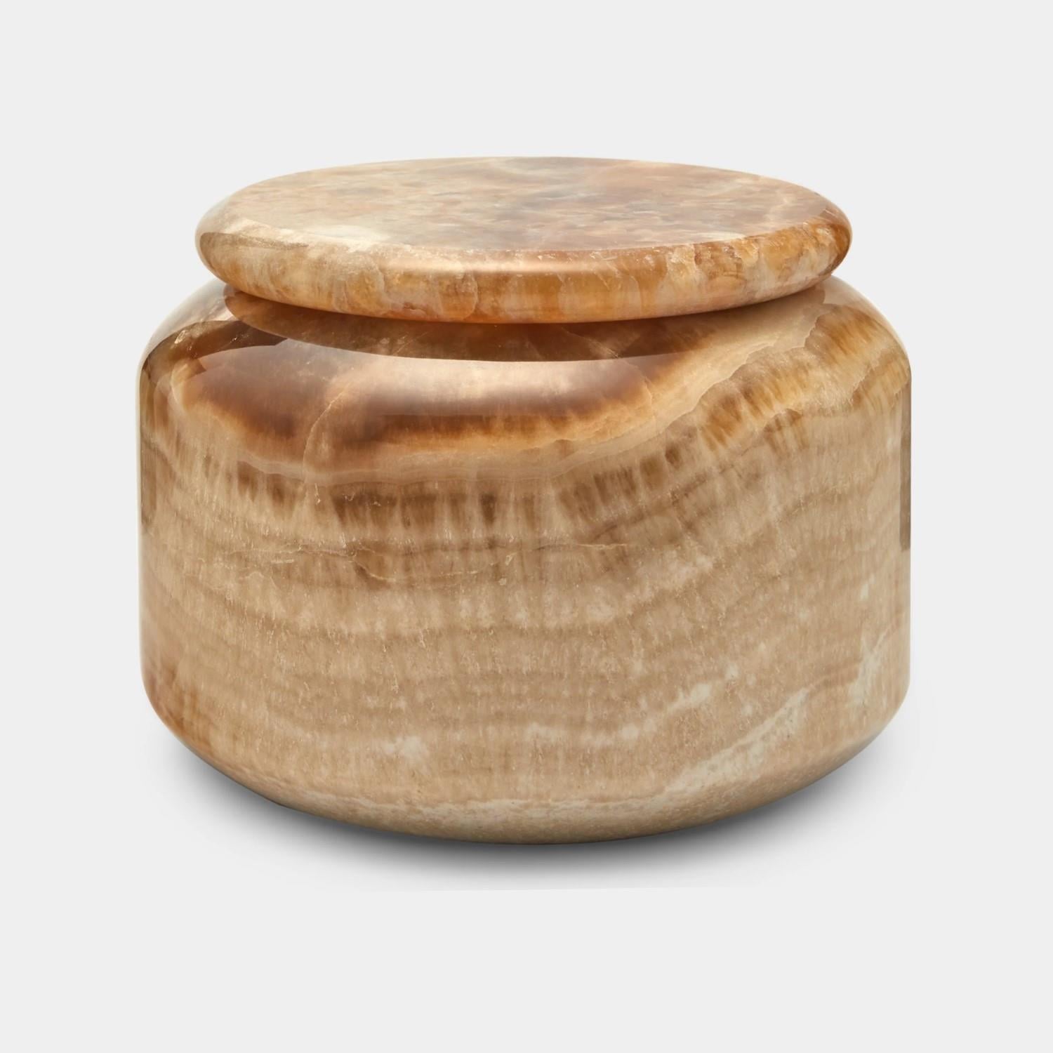 Büyük Onyx Mermer Kapaklı Kutu