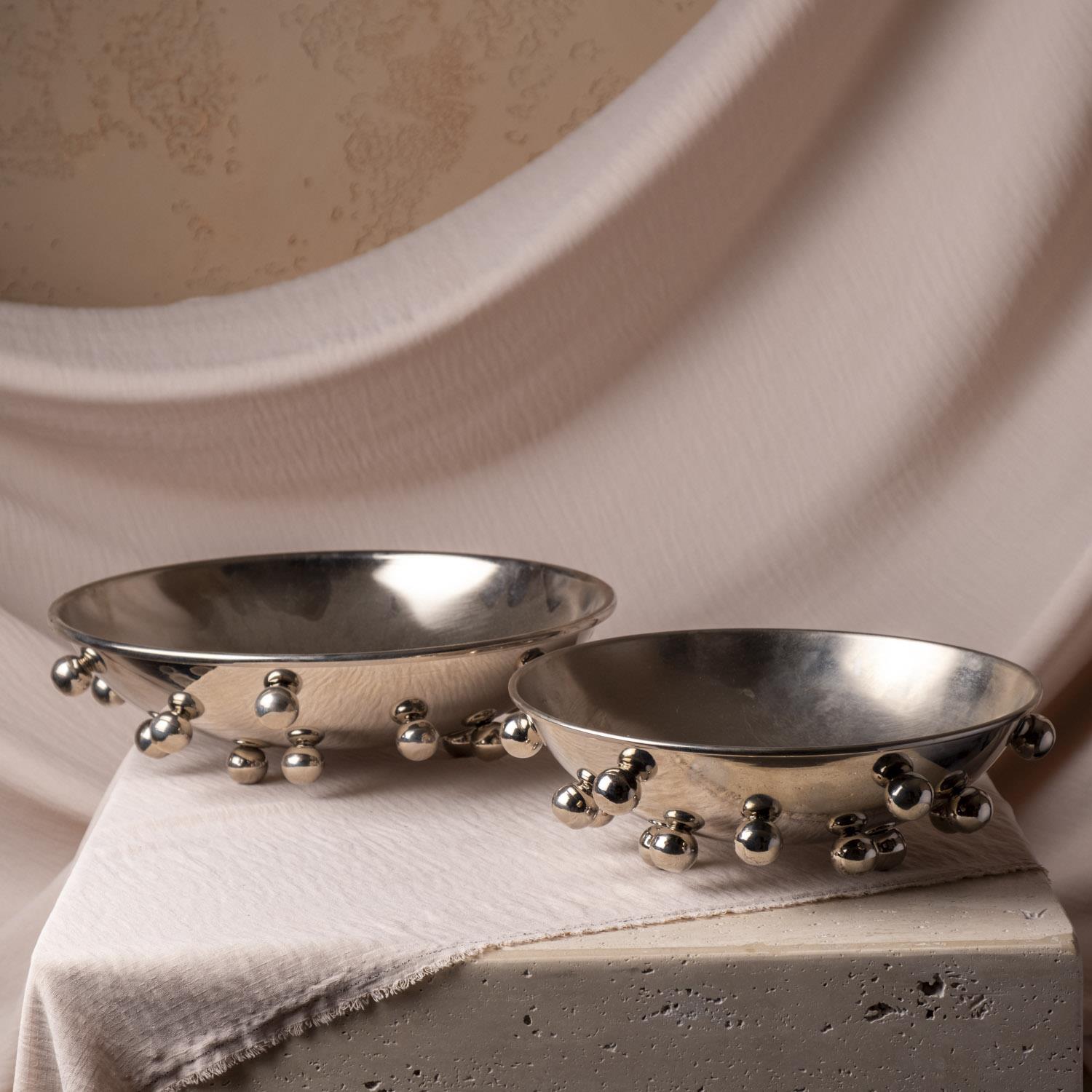 Top Detaylı 2'Li Gümüş Kase