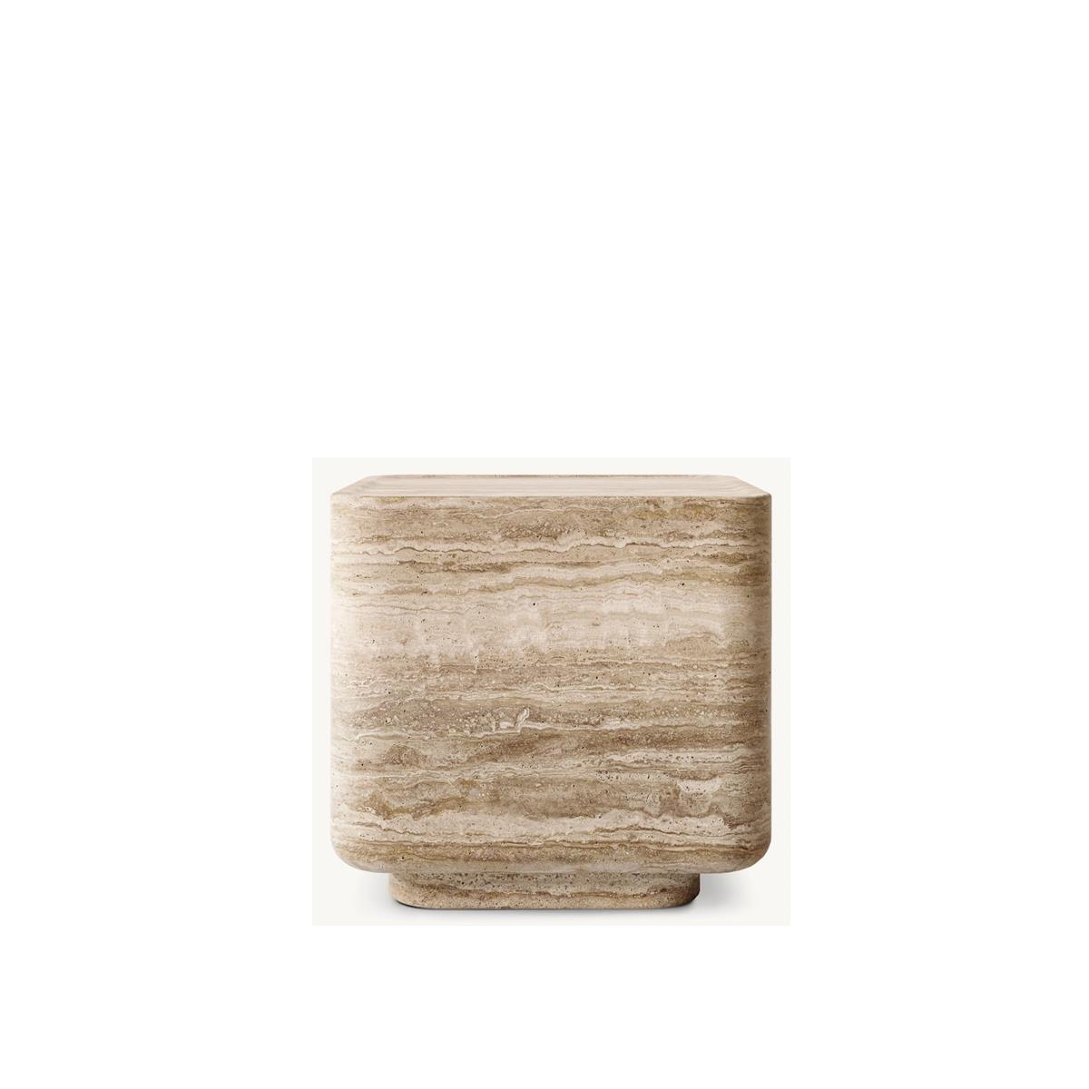 VİTOLO CARVED SQUARE SİDE TABLE 45 CM