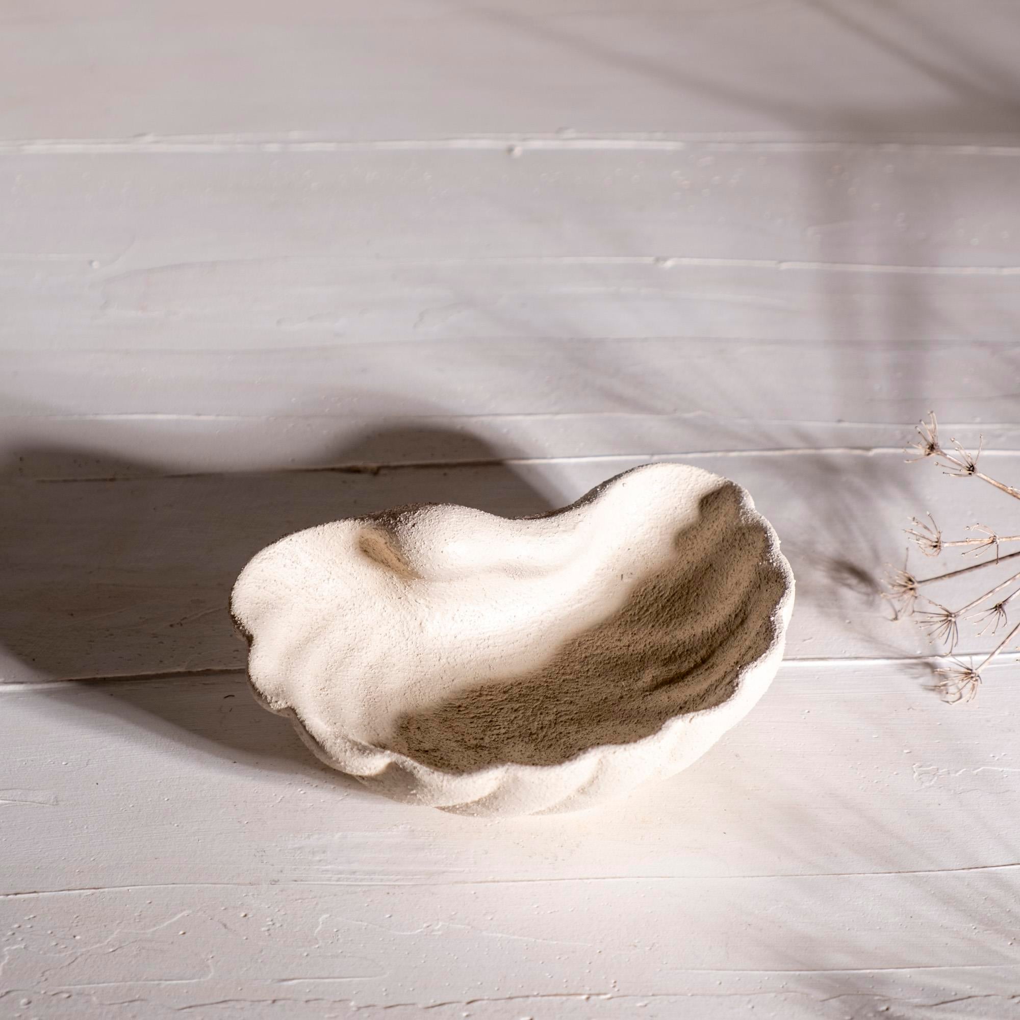 Seramik İstiridye Kase Krem