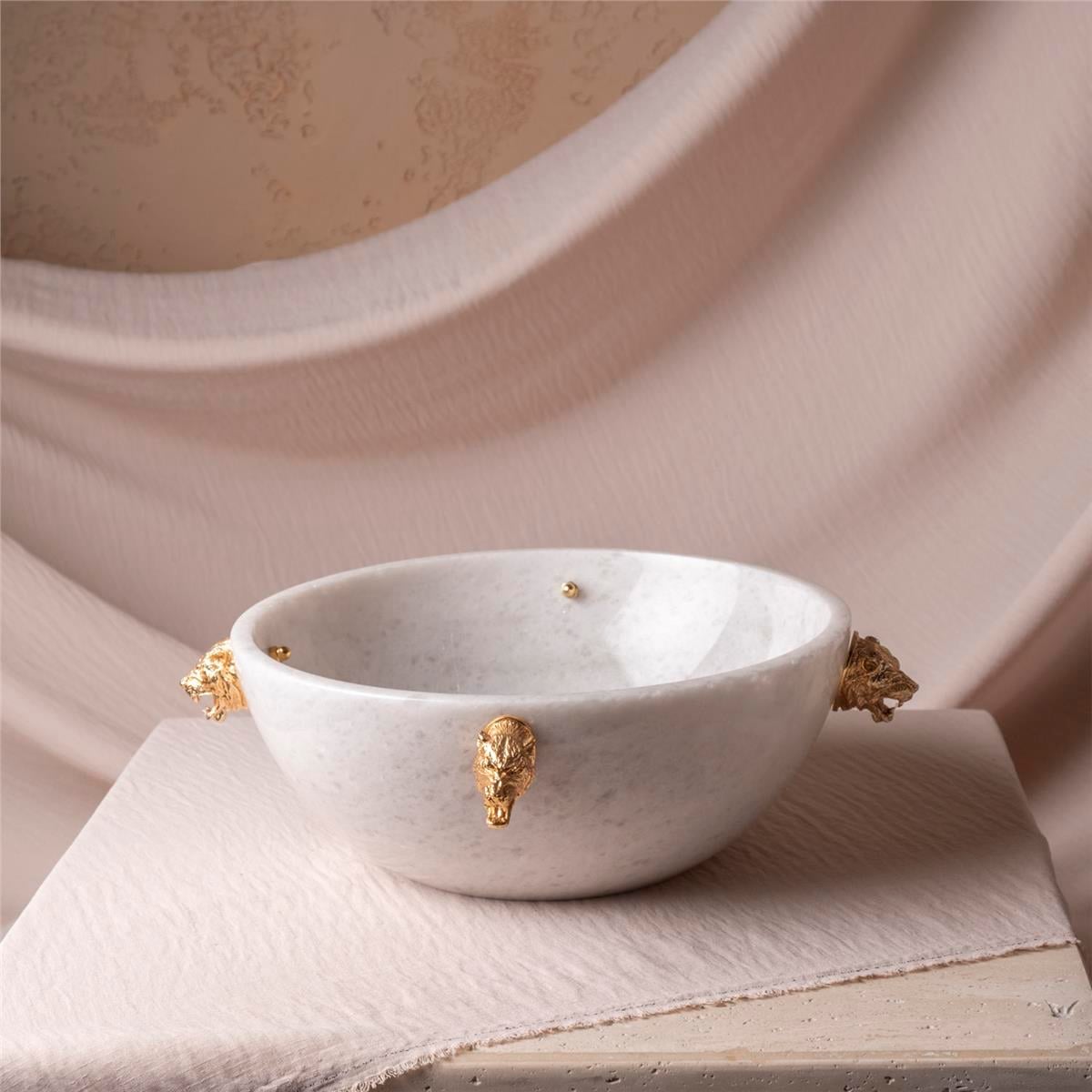 Kaplan Desenli Beyaz Mermer Küçük 