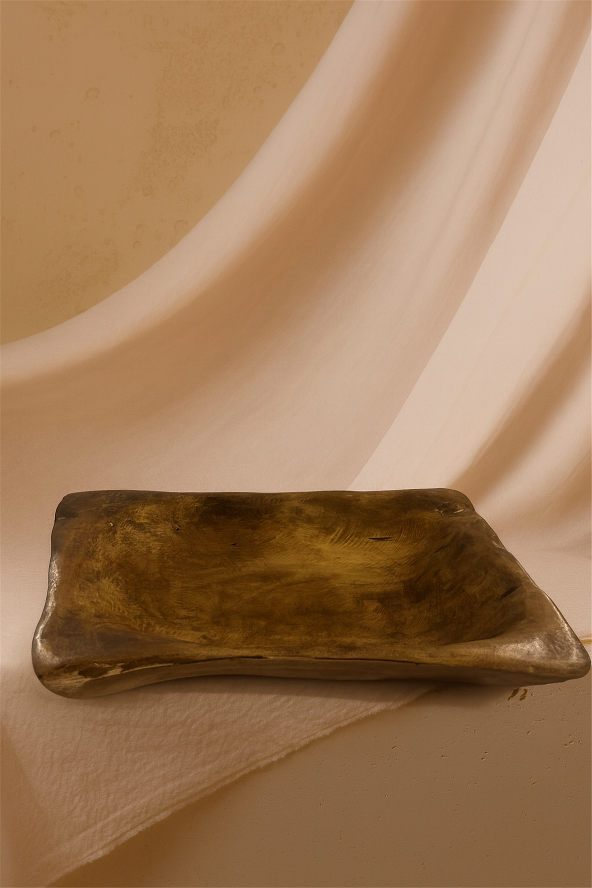 Patine Ahşap Görünümlü Tabak