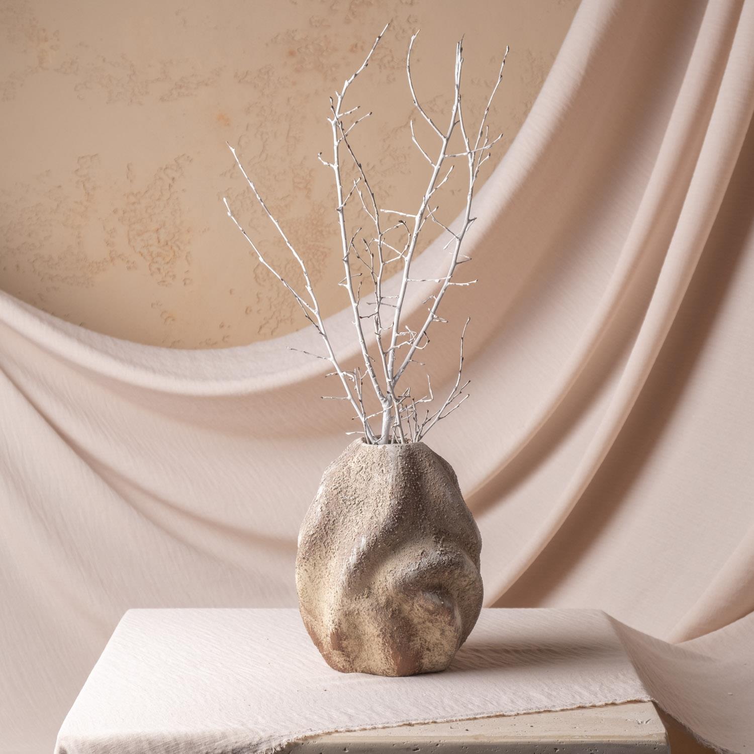 Seramik Dokulu Vazo Kücük Boy