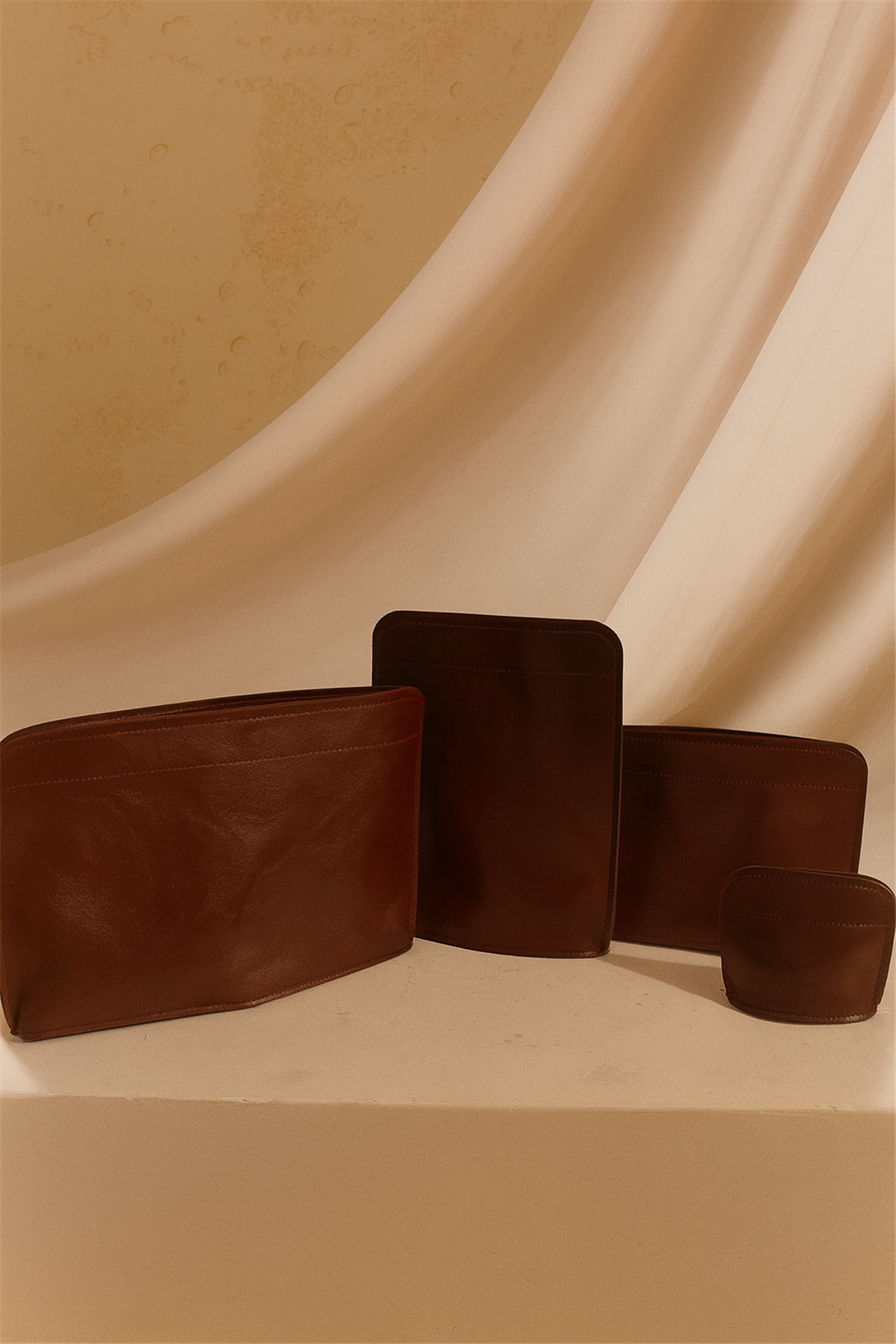 Suni Deri Ofis Seti Bordo