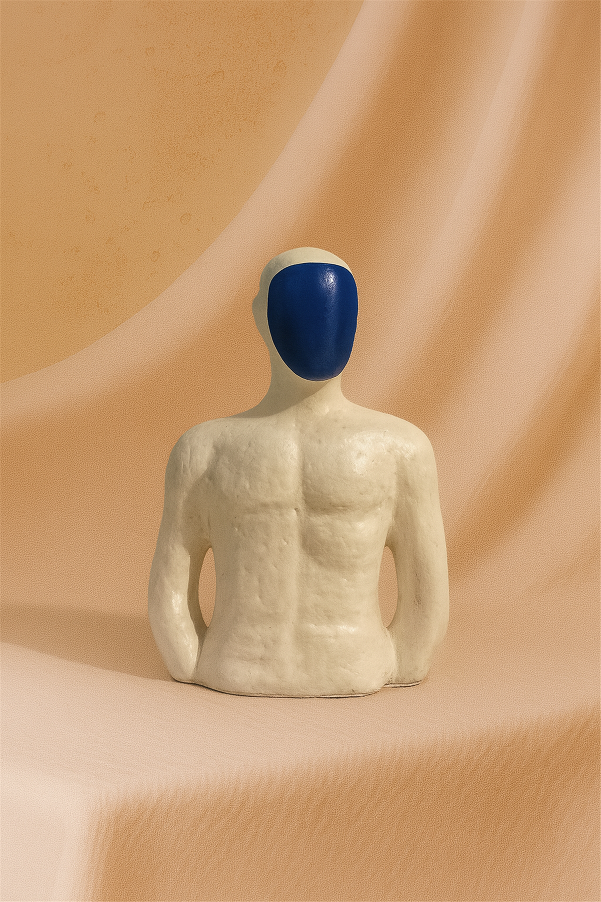 Robot Adam Obje Beyaz (Yuz Mavı)