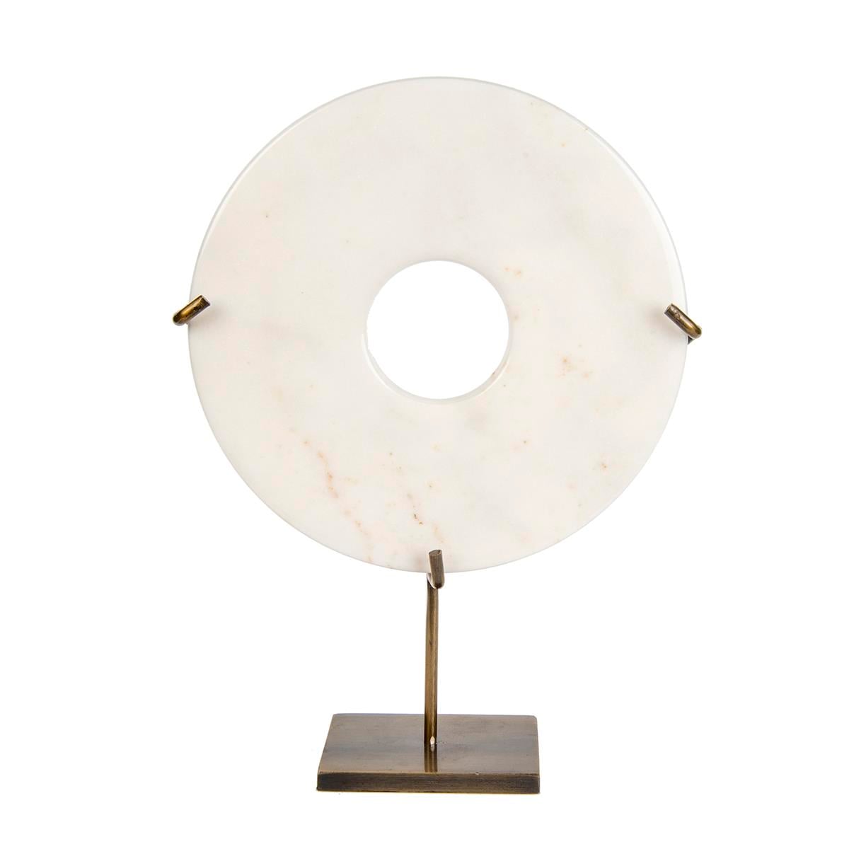 Mermer Disk Beyaz 27 Cm