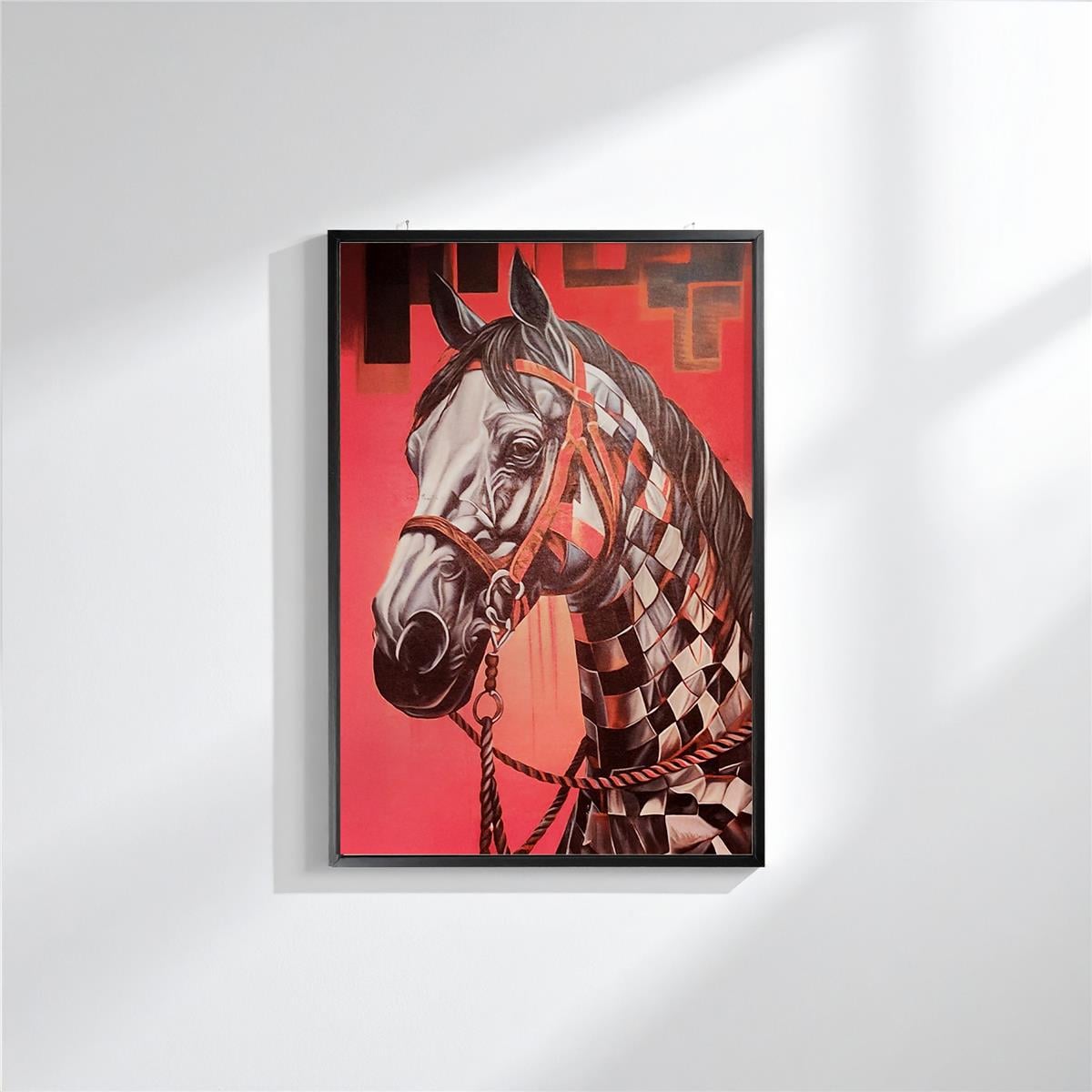 Red Horse Head Tablo 60x90 Cm