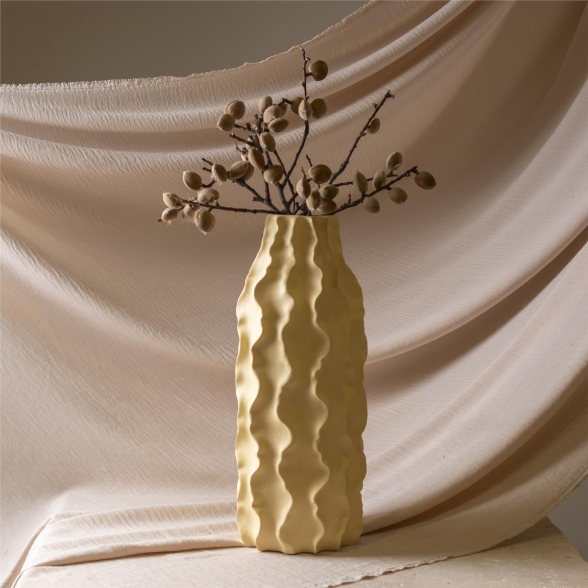 Acık Sarı Büyük Boy Petek Vazo