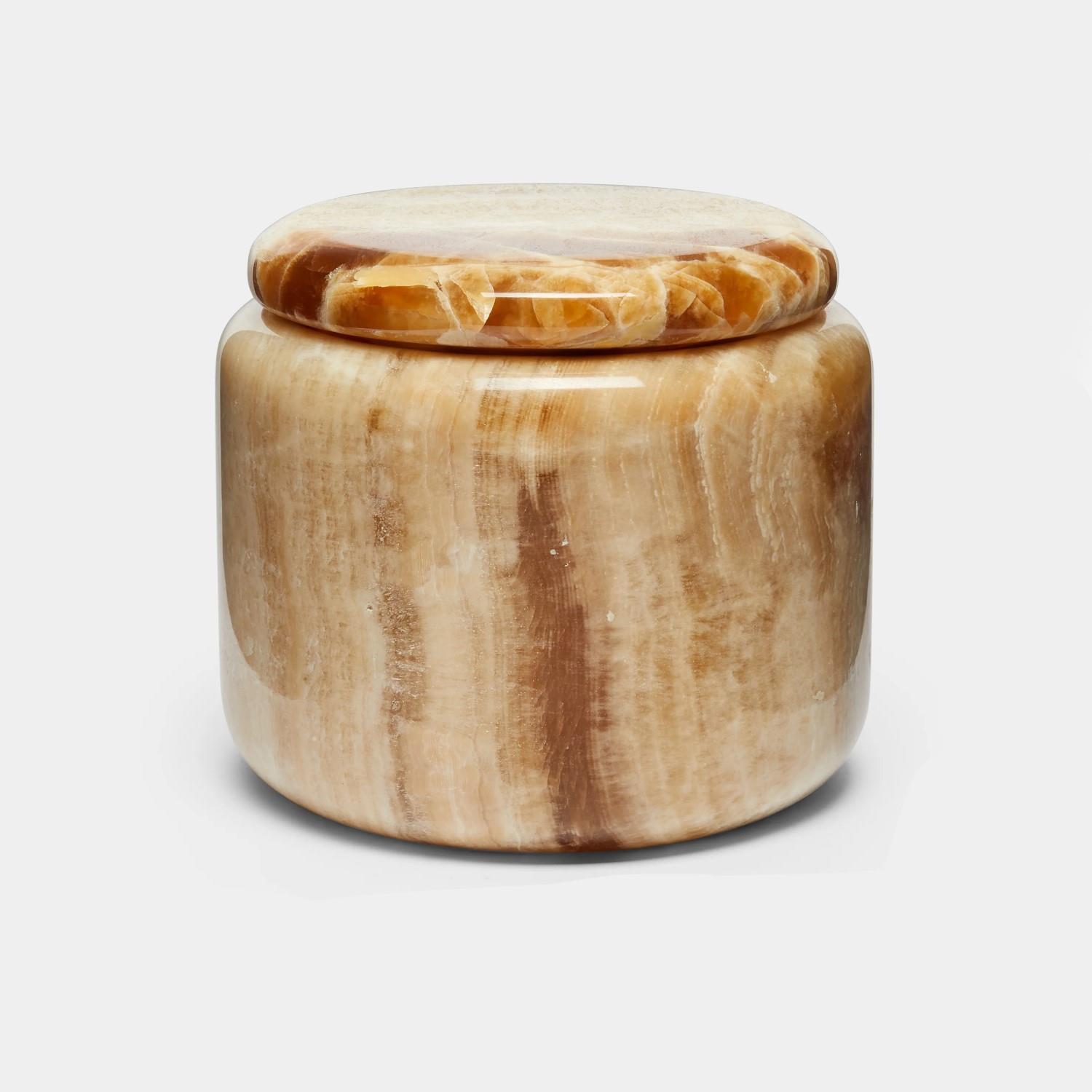 Küçük Onyx Mermer Kapaklı Kutu