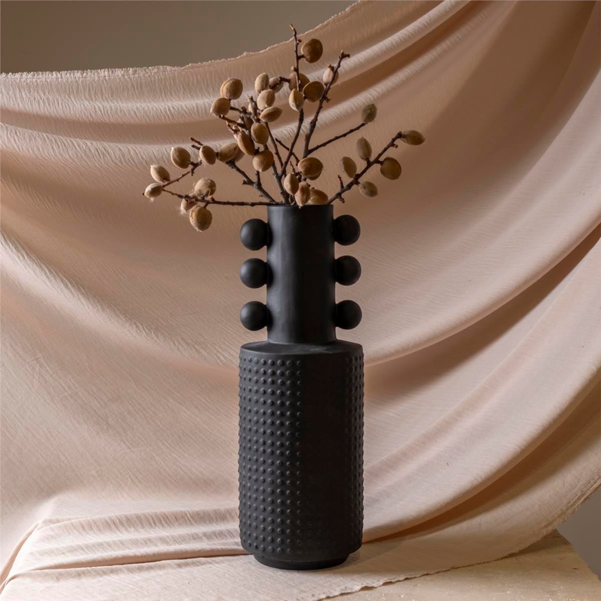 Siyah Büyük Boy Baloncuk Vazo